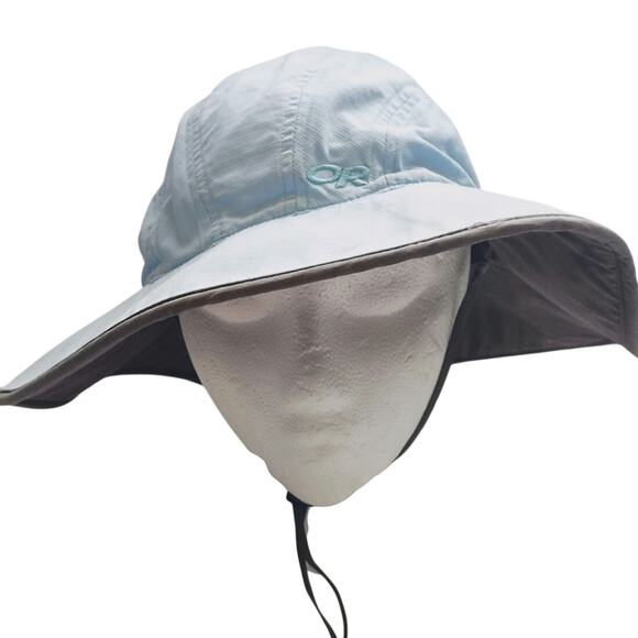 Outdoor Research Wide Brim Sun Hat Blue Gray UPF Hiking Beach Hat USA main image 7